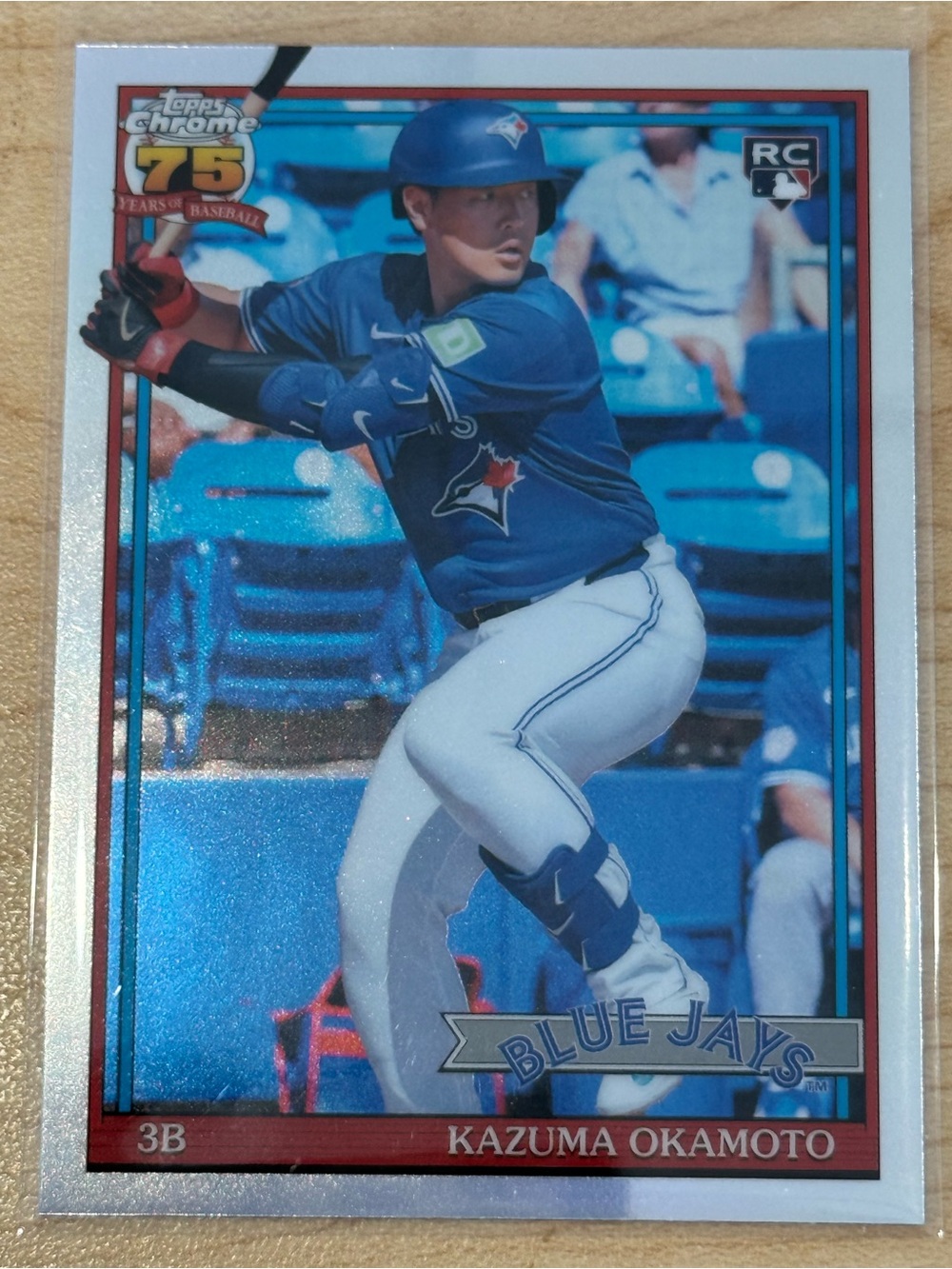 Topps Chrome 75th Anniversary Insert RC Kazuma Okamoto #91CJP-24 Blue Jays